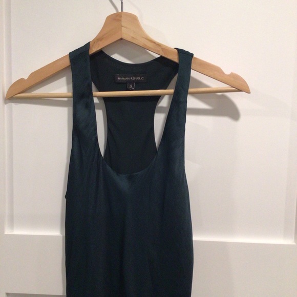 Banana Republic sleeveless dark green evening dress. size 0 - Picture 5 of 9